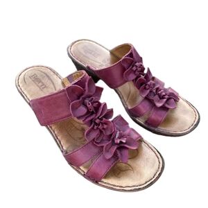 Born Women's Purple Leather Sandals Size 6